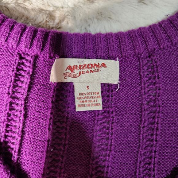 ARIZONA JEAN CO Super Stretchy Cable Knit V-Neck Sweater Bundle of 2 Size S - Picture 3 of 8
